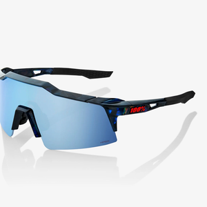 100% Speedcraft SL Glasses - Black Holographic HiPER Blue Multilayer Mirror Lens (2024)